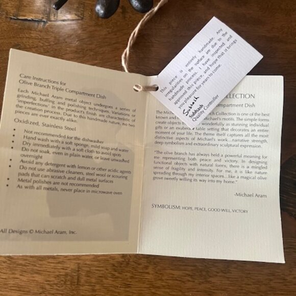 Michael Aram Olive Branch Triple Compartment Dish - Picture 5 of 10